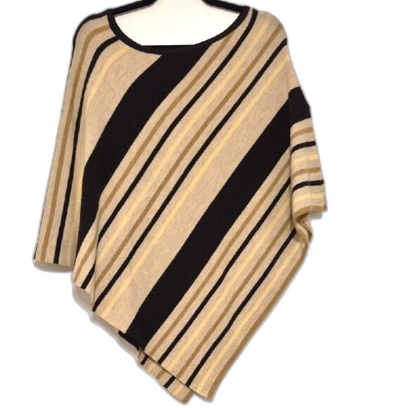 Max Studio Wool Blend Asymmetrical Poncho Shawl One Size Fits Most Soft Cozy - Picture 8 of 8